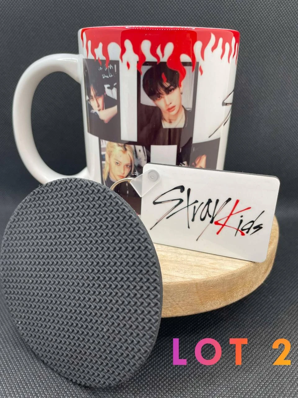 🎁 Coffret Mug – Mug + Porte-clés + Dessous de Tasse – Stray Kids ❤️🧭 – photo 2
